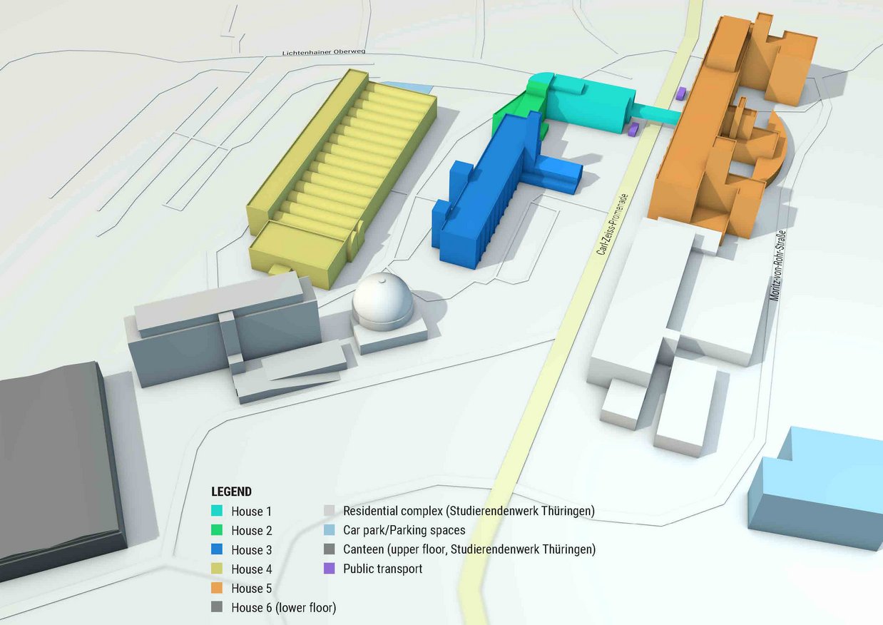 Campus map EAH Jena