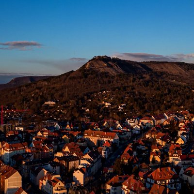 Blick auf Jena und den Berg Jenzig