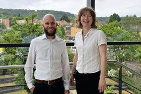 Prof. Mario Brandtner und Prof. Kristin Mitte