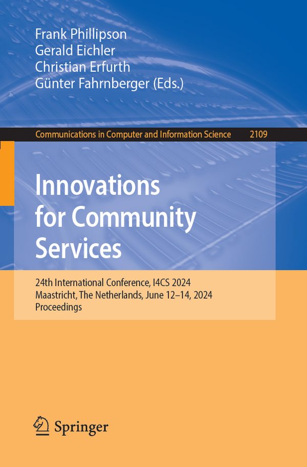 Cover of the I4CS 2024 conferernce proceedings (Springer Volume 2109 CCIS)