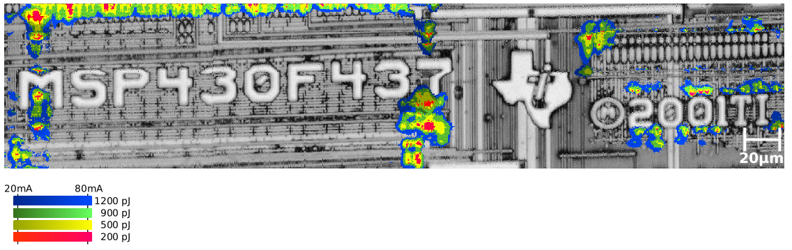 Laserscanningmikrosopaufnahme eines MSP430 Mikrocontrollers 