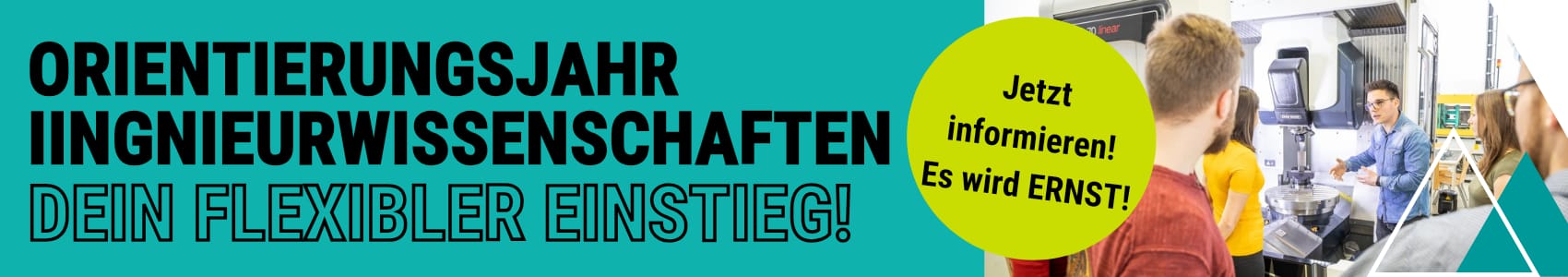 Orientierungsjahr Ingenieurwissenschaften - Dein flexibler Start_Banner